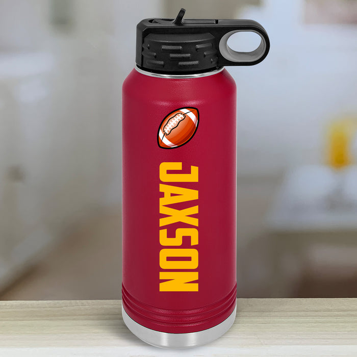 Personalized Sport Kids Water Bottle Tumblers with Color Printed Name