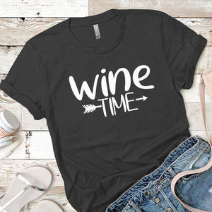 Wine Time Premium Tees T-Shirts CustomCat Heavy Metal X-Small 