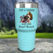 A Woman Who Loves Basset Hounds Color Printed Tumblers Tumbler Nocturnal Coatings 30oz Tumbler Mint 