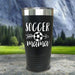 Soccer Mama Color Printed Tumblers Tumbler ZLAZER 20oz Tumbler Black 