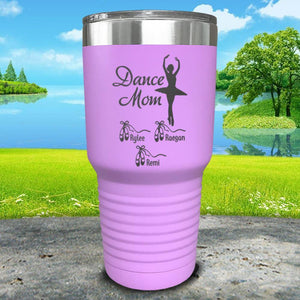 Dance Mom (CUSTOM) With Child's Name Engraved Tumbler Tumbler ZLAZER 30oz Tumbler Lavender 