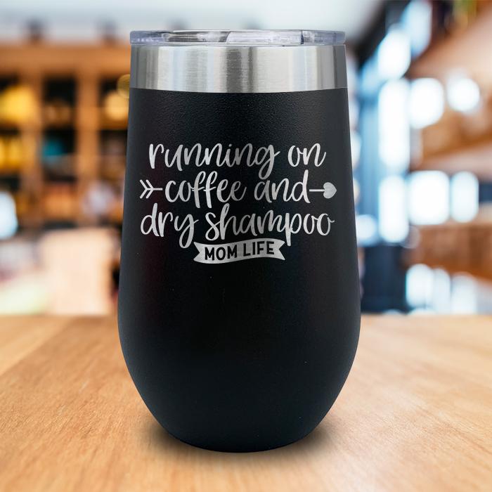 Running On Coffee Engraved Wine Tumbler