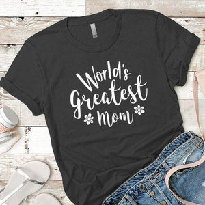 World's Greatest Mom Premium Tees T-Shirts CustomCat Heavy Metal X-Small 