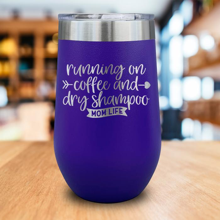 Running On Coffee Engraved Wine Tumbler