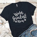 World's Greatest Mom Premium Tees T-Shirts CustomCat Midnight Navy X-Small 