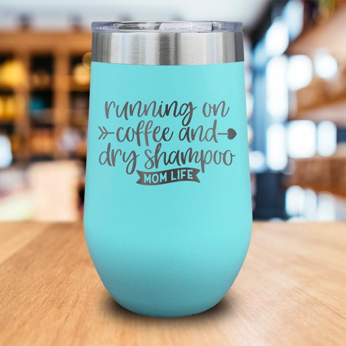 Running On Coffee Engraved Wine Tumbler