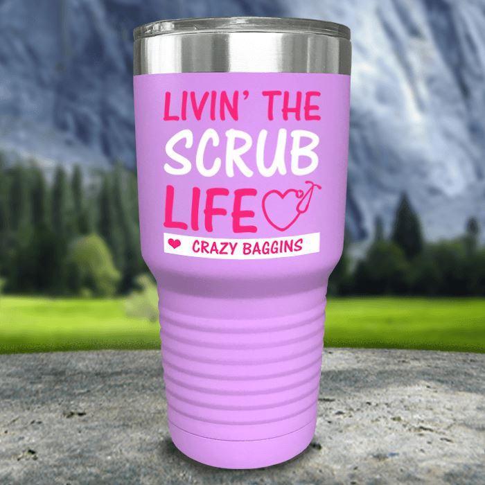 Personalized Scrub Life Color Printed Tumblers Tumbler Nocturnal Coatings 30oz Tumbler Lavender 