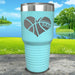 Basketball Dad Heart Engraved Tumbler Tumbler ZLAZER 30oz Tumbler Mint 