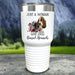 A Woman Who Loves Basset Hounds Color Printed Tumblers Tumbler Nocturnal Coatings 30oz Tumbler White 