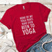 Yoga Pants Premium Tees T-Shirts CustomCat Red X-Small 