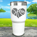 Basketball Dad Heart Engraved Tumbler Tumbler ZLAZER 30oz Tumbler White 