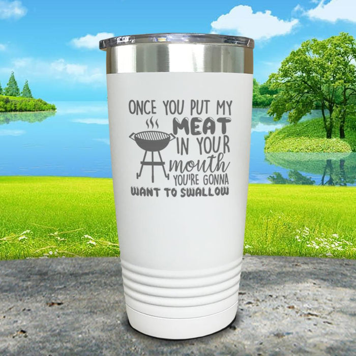 Meat In Your Mouth Engraved Tumbler