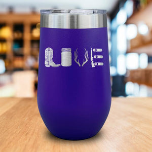 Country Love Engraved Wine Tumbler