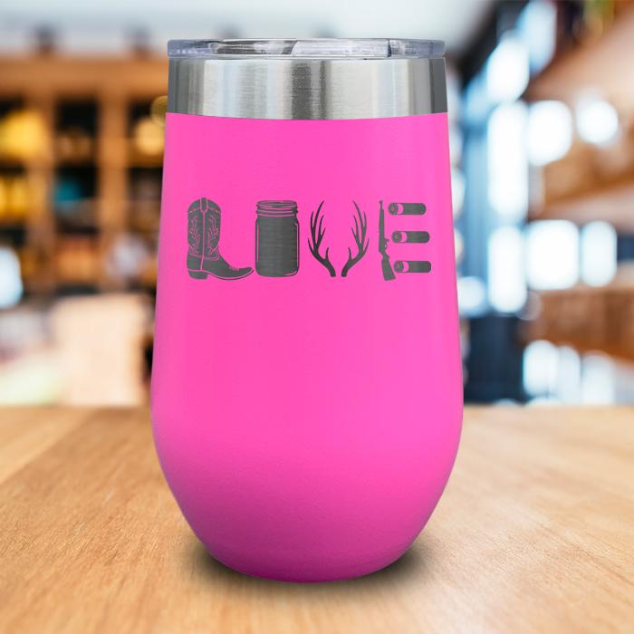 Country Love Engraved Wine Tumbler