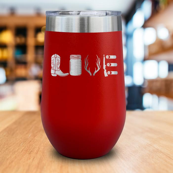 Country Love Engraved Wine Tumbler