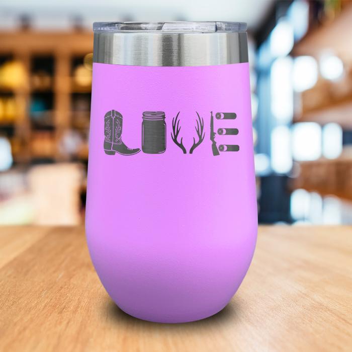 Country Love Engraved Wine Tumbler