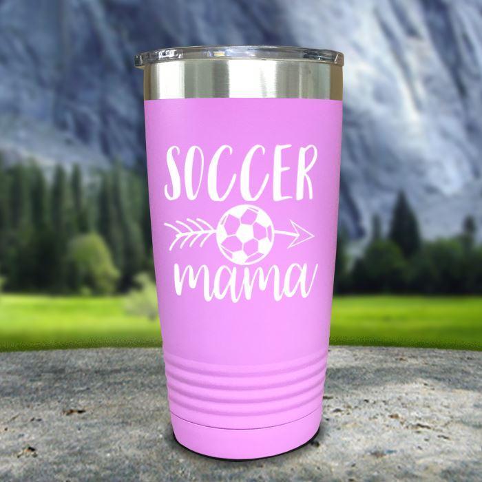 Soccer Mama Color Printed Tumblers Tumbler ZLAZER 20oz Tumbler Lavender 