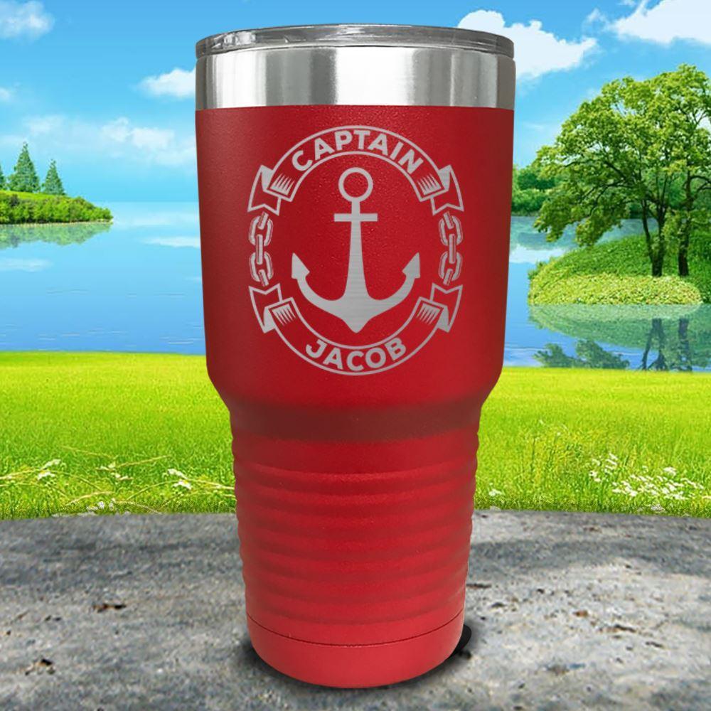 Red Nautical Anchor Cups