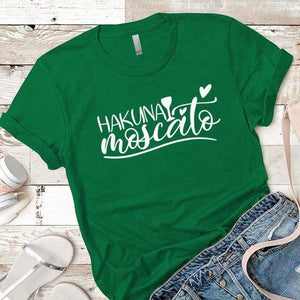 Hakuna Moscato Premium Tees T-Shirts CustomCat Kelly Green X-Small 