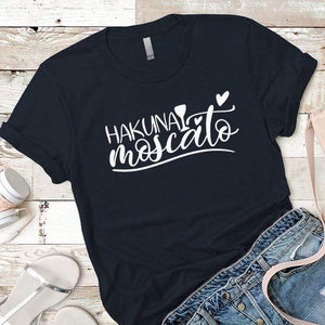 Hakuna Moscato Premium Tees T-Shirts CustomCat Midnight Navy X-Small 