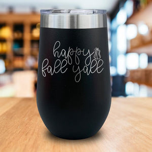 Happy Fall Yall Engraved Wine Tumbler