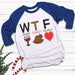 Wine Turkey Family Raglan T-Shirts CustomCat White/Royal X-Small 