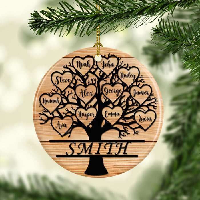 Personalized Family Tree Ceramic Ornaments