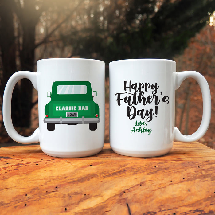 Classic Dad Truck Personalized Double Sided Mug