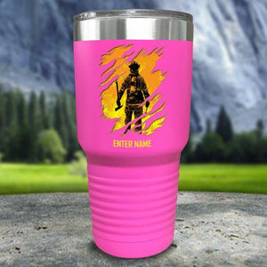 Personalized Into The Inferno Color Printed Tumblers Tumbler Nocturnal Coatings 30oz Tumbler Pink 