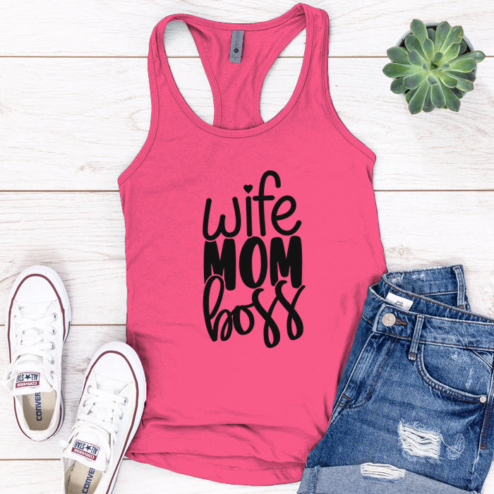 Wife Mom Boss Premium Tank Top