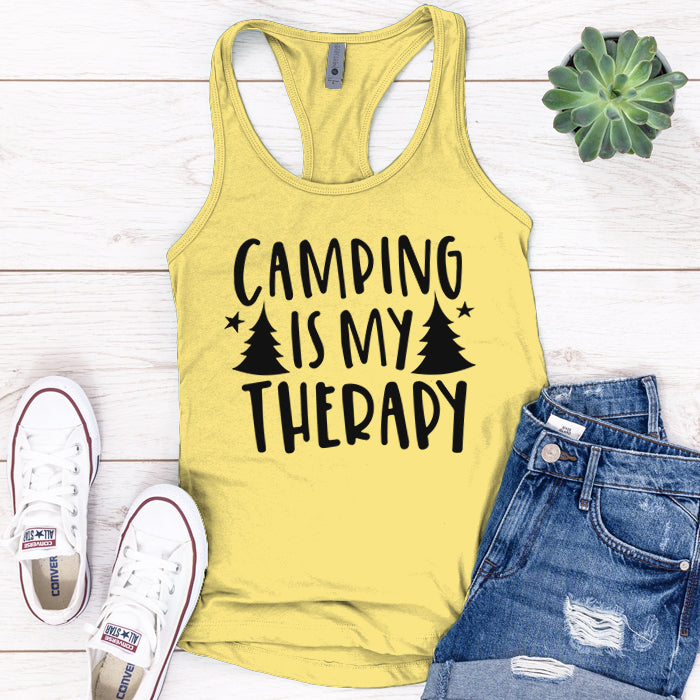 Camping Is My Therapy Premium Tank Top