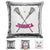 Lacrosse Personalized Magic Sequin Pillow Pillow GLAM Silver Pink 