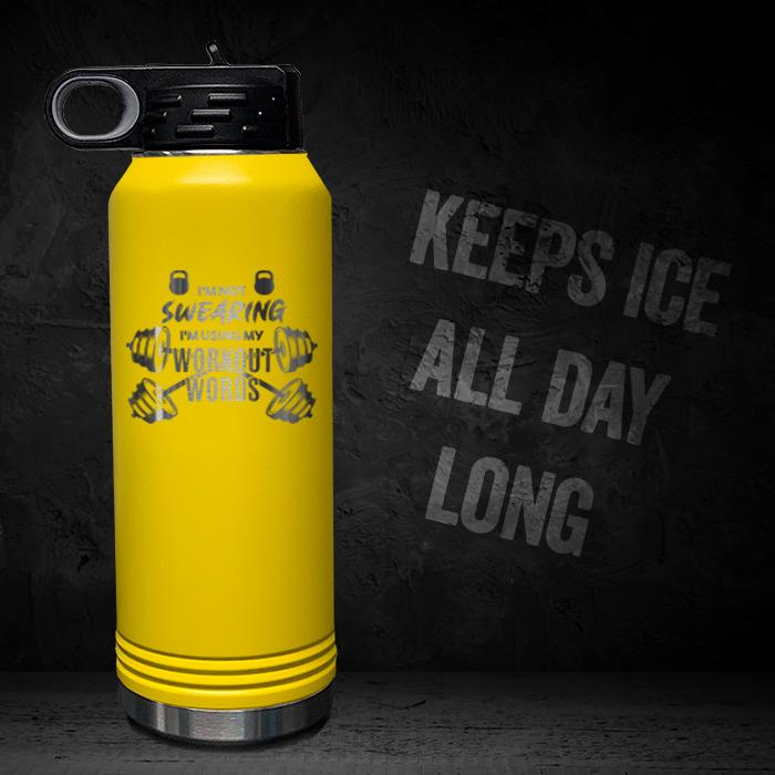 Workout Words - Personalized 32oz Sport Bottle