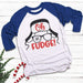 Oh Fudge Raglan T-Shirts CustomCat White/Royal X-Small 