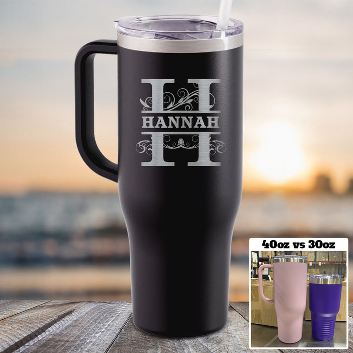 NEW 40oz Monogram Name Personalized Engraved Tumbler