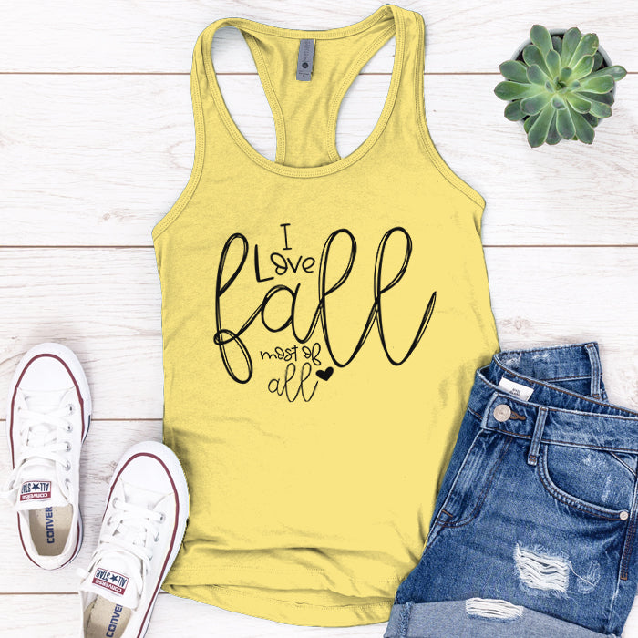 I Love Fall Premium Tank Top