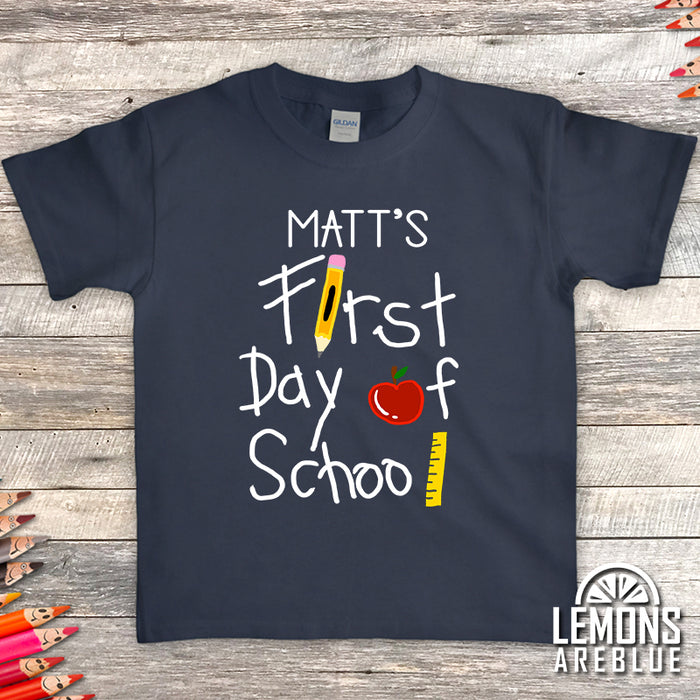 Personalized First Day Of School Premium Youth Tees