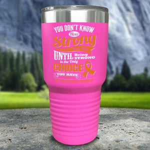 MS Don't Know How Strong Color Printed Tumblers Tumbler Nocturnal Coatings 30oz Tumbler Pink 