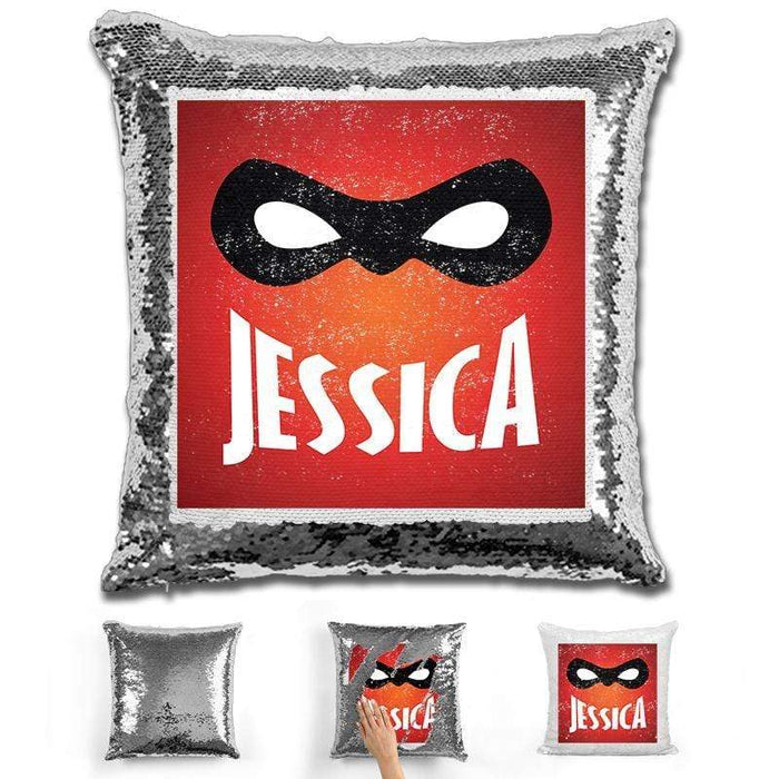 Super Personalized Magic Sequin Pillow Pillow GLAM Silver 