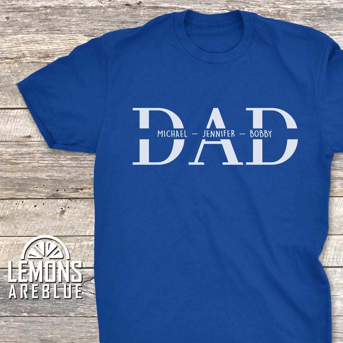 Dad With Kid Names (CUSTOM) Premium Tee