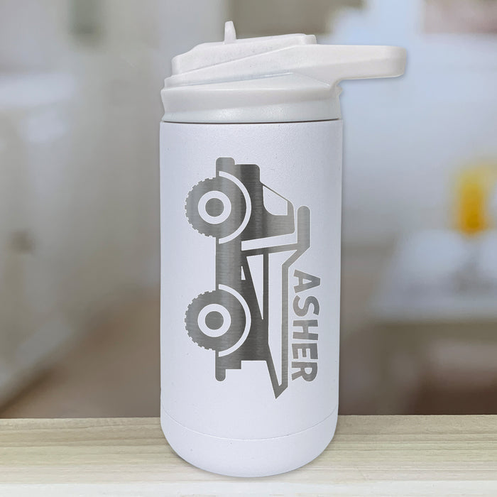 Personalized Dump Truck Kids Water Bottle Tumblers