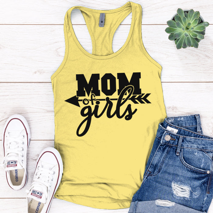 Mom Of Girls Arrow Premium Tank Top