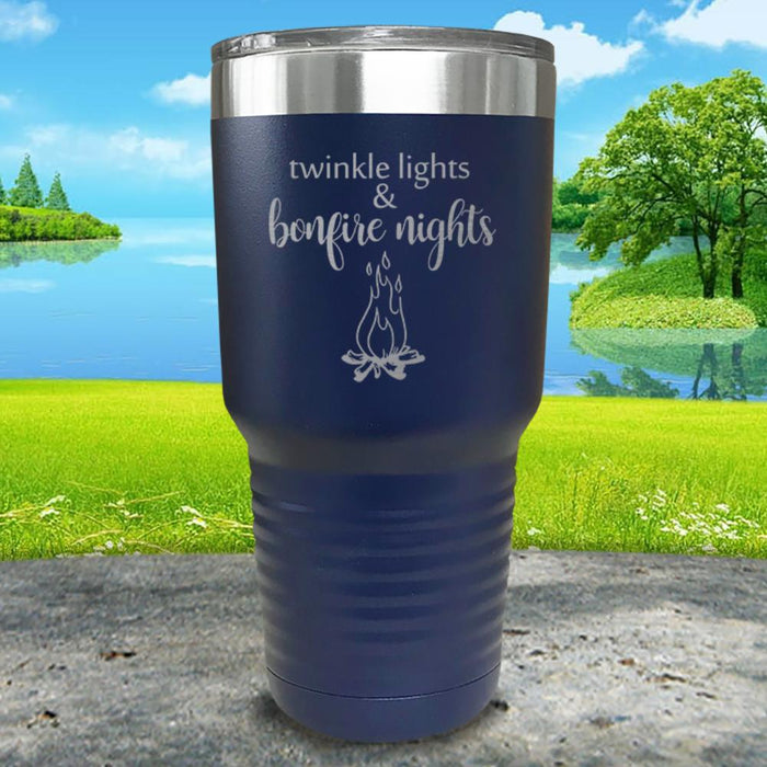 Twinkle Lights & Bonfire Nights Engraved Tumbler