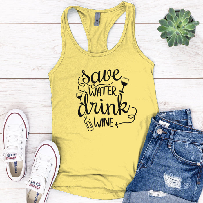 Save Water Drink Wine Premium Tank Top