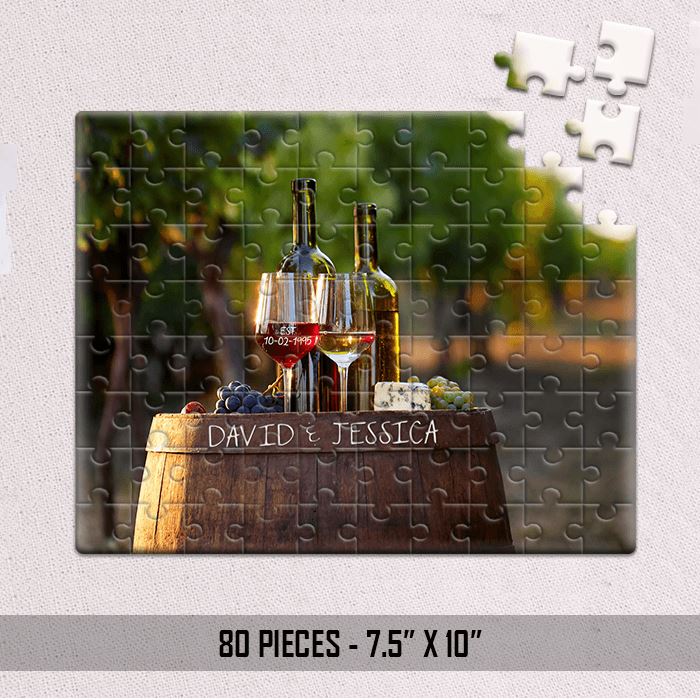 Personalized Wine & Love Jigsaw Puzzles