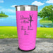 Dance Mom (CUSTOM) With Child's Name Engraved Tumbler Tumbler ZLAZER 20oz Tumbler Pink 