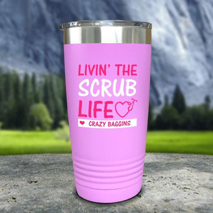 Personalized Scrub Life Color Printed Tumblers Tumbler Nocturnal Coatings 20oz Tumbler Lavender 