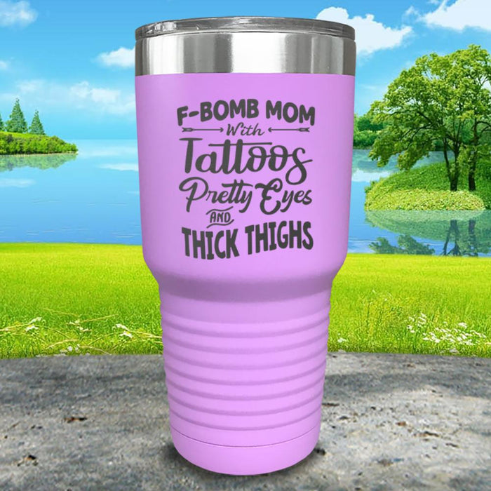 F-Bomb Mom With Tattoos Engraved Tumbler