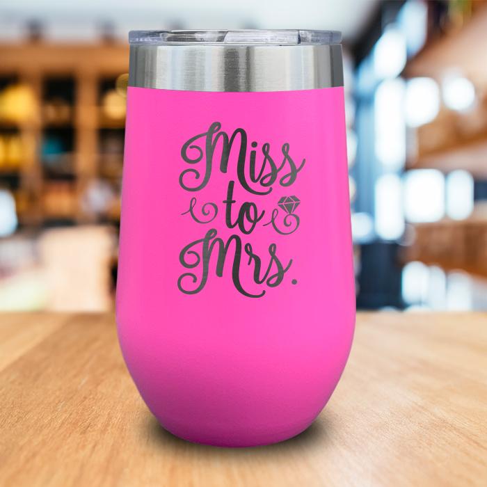 Miss to Mrs Engraved Wine Tumbler