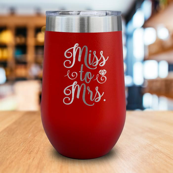 Miss to Mrs Engraved Wine Tumbler